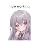 全て同じセリフ【now working】  3（個別スタンプ：6）