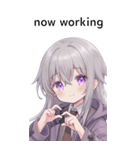 全て同じセリフ【now working】  3（個別スタンプ：9）