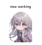 全て同じセリフ【now working】  3（個別スタンプ：10）