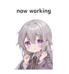 全て同じセリフ【now working】  3（個別スタンプ：11）