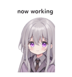 全て同じセリフ【now working】  3（個別スタンプ：16）