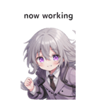 全て同じセリフ【now working】  3（個別スタンプ：18）