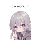 全て同じセリフ【now working】  3（個別スタンプ：19）