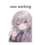 全て同じセリフ【now working】  3（個別スタンプ：20）