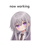 全て同じセリフ【now working】  3（個別スタンプ：21）