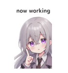 全て同じセリフ【now working】  3（個別スタンプ：25）