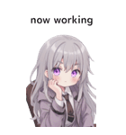 全て同じセリフ【now working】  3（個別スタンプ：26）