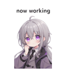 全て同じセリフ【now working】  3（個別スタンプ：31）