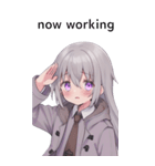 全て同じセリフ【now working】  3（個別スタンプ：32）