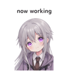 全て同じセリフ【now working】  3（個別スタンプ：34）