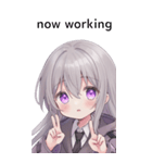 全て同じセリフ【now working】  3（個別スタンプ：35）