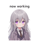 全て同じセリフ【now working】  3（個別スタンプ：36）