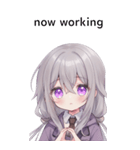 全て同じセリフ【now working】  3（個別スタンプ：37）