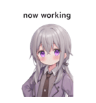 全て同じセリフ【now working】  3（個別スタンプ：39）