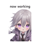 全て同じセリフ【now working】  3（個別スタンプ：40）