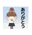 見やすい大きな文字のきづかい 冬＋年賀（個別スタンプ：11）