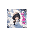 雪の中の微笑み（個別スタンプ：13）