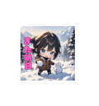 雪の中の微笑み（個別スタンプ：39）