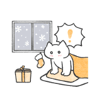 オレンジ推しねこ(冬)（個別スタンプ：30）