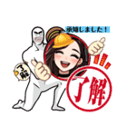 女性キャラ風LINEスタンプ、yamami（個別スタンプ：7）