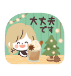 モノトーンGirlyちゃん・クリスマス（個別スタンプ：16）