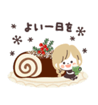 モノトーンGirlyちゃん・クリスマス（個別スタンプ：32）