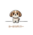 さみしそうな子犬スタンプ（個別スタンプ：6）