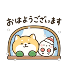 ぽちゃしばちゃんの冬のスタンプ（個別スタンプ：5）