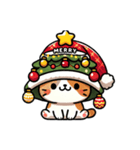 ねこ クリスマス 帽子 ららら（個別スタンプ：8）