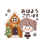 モノトーンPonyちゃん・クリスマス（個別スタンプ：1）