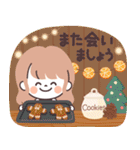 モノトーンLongちゃん・クリスマス（個別スタンプ：4）