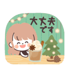 モノトーンLongちゃん・クリスマス（個別スタンプ：16）