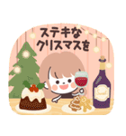 モノトーンLongちゃん・クリスマス（個別スタンプ：34）