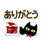 冬を感じる♡黒ねこ【デカ文字】（個別スタンプ：23）