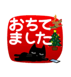 冬を感じる♡黒ねこ【デカ文字】（個別スタンプ：27）