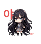 レトロ女子の韓国語（個別スタンプ：5）