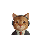 ヘッドホン猫（個別スタンプ：2）