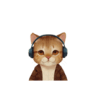 ヘッドホン猫（個別スタンプ：3）