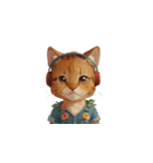ヘッドホン猫（個別スタンプ：7）