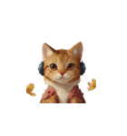 ヘッドホン猫（個別スタンプ：17）