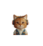 ヘッドホン猫（個別スタンプ：21）