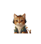 ヘッドホン猫（個別スタンプ：30）