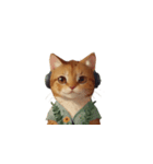 ヘッドホン猫（個別スタンプ：32）