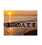 夕暮れの海【真剣恋愛ギャグバージョン】（個別スタンプ：6）