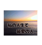 夕暮れの海【真剣恋愛ギャグバージョン】（個別スタンプ：10）