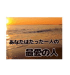 夕暮れの海【真剣恋愛ギャグバージョン】（個別スタンプ：13）