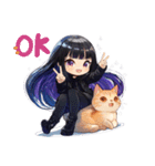 猫と星降る系女子（個別スタンプ：6）