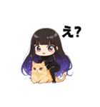 猫と星降る系女子（個別スタンプ：16）