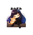 猫と星降る系女子（個別スタンプ：18）
