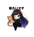 猫と星降る系女子（個別スタンプ：21）